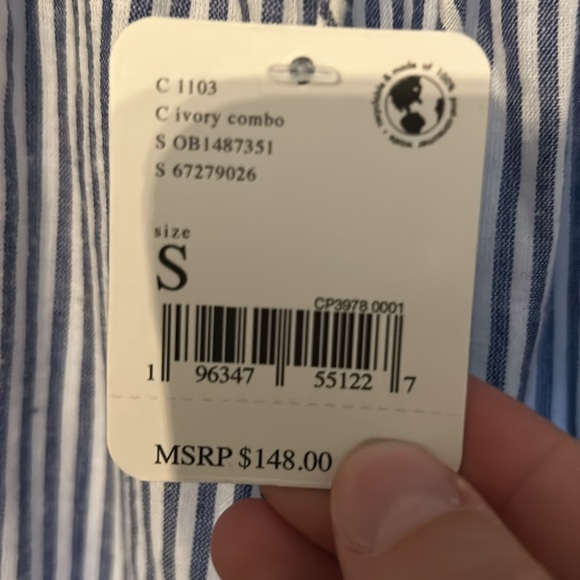 NWT Free people blue and white dress size small - Picture 6 of 6